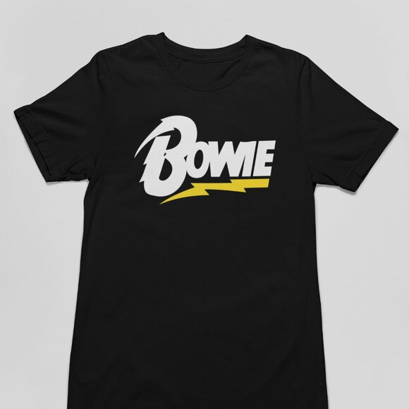 David Bowie Rock and Roll Bolt Shirt. Multiple Sizes. Multiple Colors. Fast Ship - Picture 1 of 1